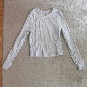 Outdoor Voices White Long Sleeve Top